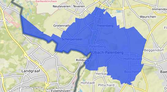 Bodenrichtwertkarte &Uuml;bach-Palenberg